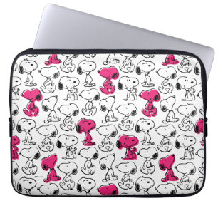 Snoopy Black & Magenta Pattern Laptopschutzhülle