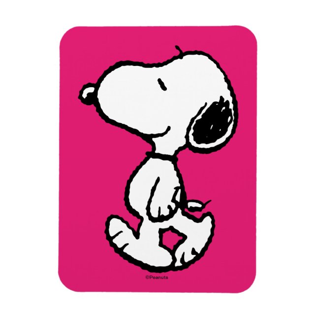Snoopy Black & Magenta Pattern Magnet (Vertikal)