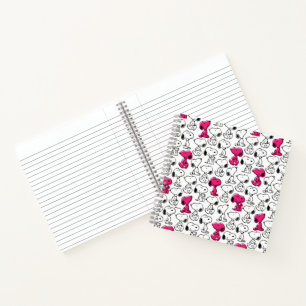 Snoopy Black & Magenta Pattern Notizbuch