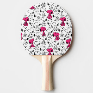 Snoopy Black & Magenta Pattern Tischtennis Schläger