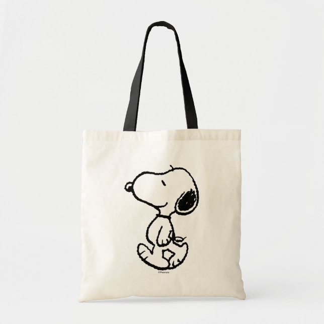 Snoopy Black & Magenta Pattern Tragetasche (Vorne)
