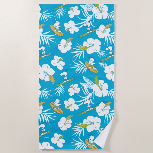 Snoopy Brooklyn Beach Pattern Strandtuch (Vorderseite)