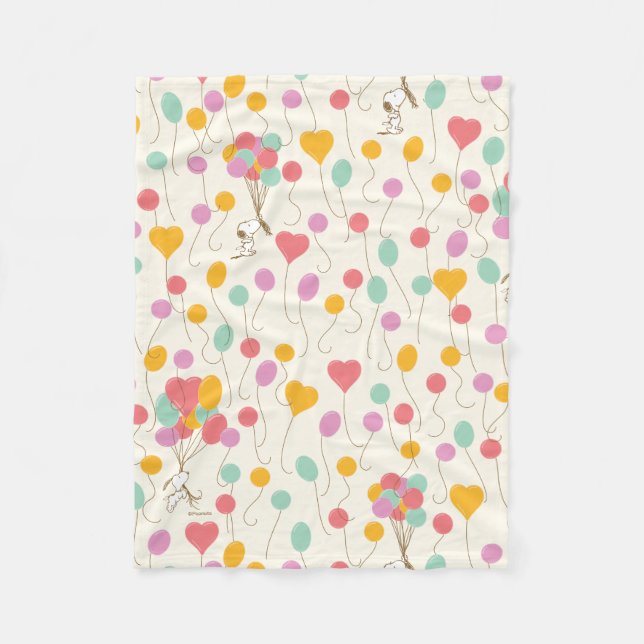 Snoopy Bunches of Balloons Pattern Fleecedecke (Vorderseite)