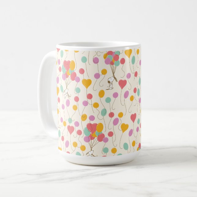 Snoopy Bunches of Balloons Pattern Kaffeetasse (Vorderseite Links)