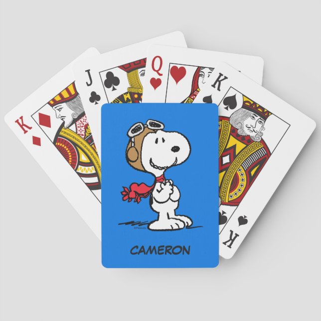 Snoopy Die fliegenden As spielen Karten Spielkarten (Rückseite)