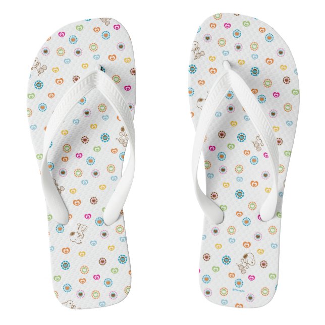 Snoopy farbenfrohe Herzmuster Flip Flops (Fußbett)