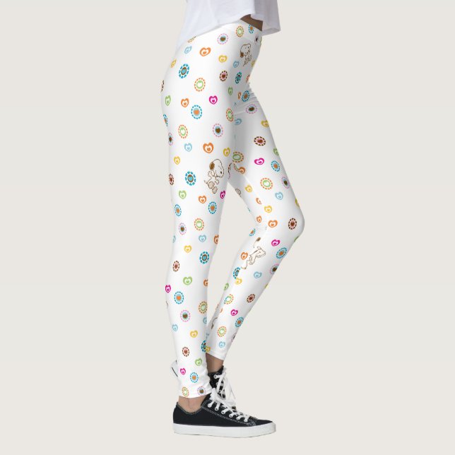 Snoopy farbenfrohe Herzmuster Leggings