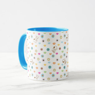 Snoopy farbenfrohe Herzmuster Tasse