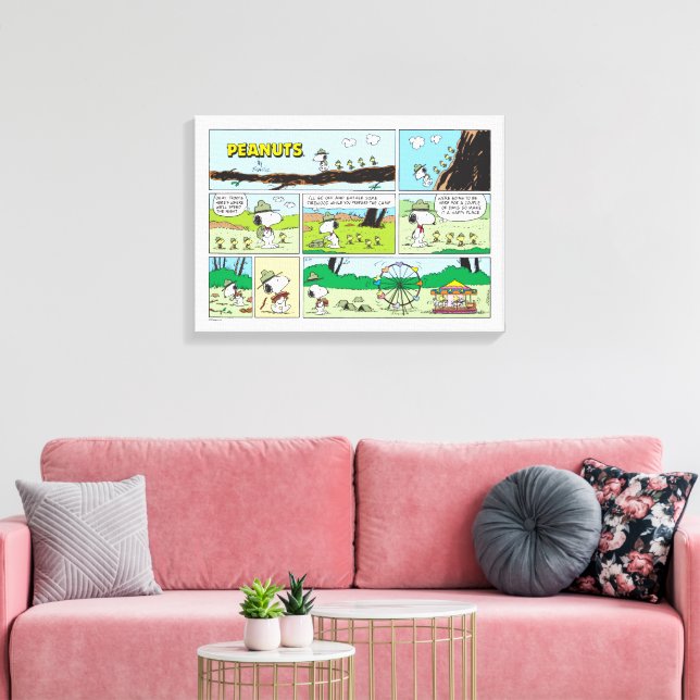 Snoopy & Friends | Go-Camping Leinwanddruck (Insitu (Wohnzimmer))