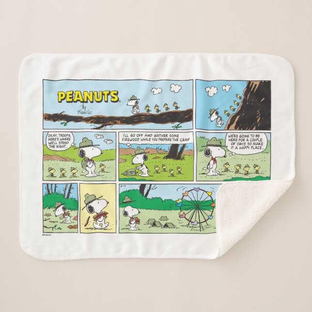 Snoopy & Friends | Go-Camping Sherpadecke (Vorderseite (Horizontal))