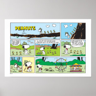 Snoopy & Friends Lass uns campen Poster