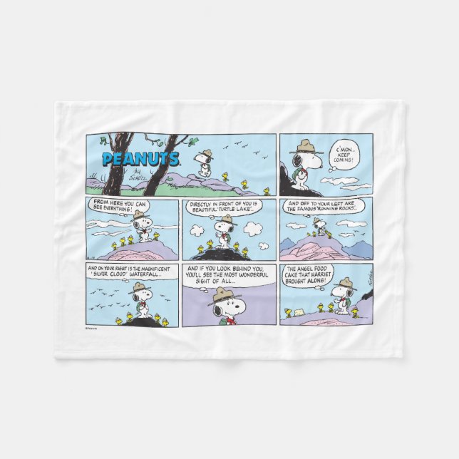 Snoopy & Friends | Wandern Fleecedecke (Vorderseite (Horizontal))