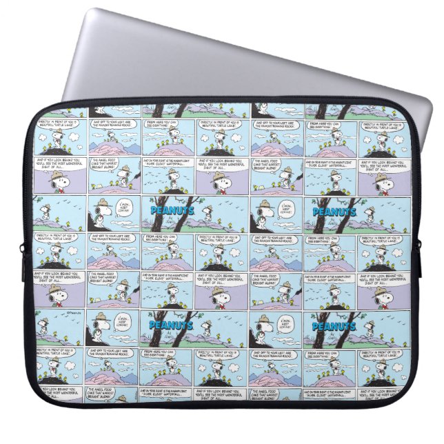 Snoopy & Friends | Wandern Laptopschutzhülle (Vorderseite)