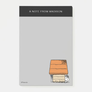 Snoopy Halloween Spider Web Doghouse Post-it Klebezettel