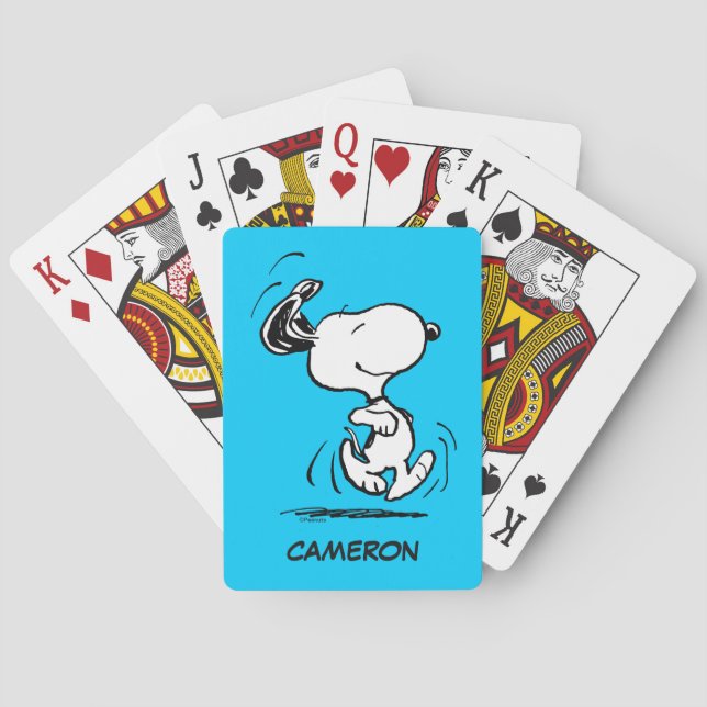 Snoopy Happy Dance Playing Cards Spielkarten (Rückseite)