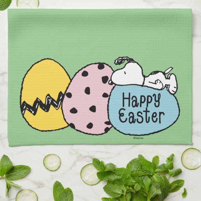 Snoopy - Happy Oaster Geschirrtuch (Gefaltet)