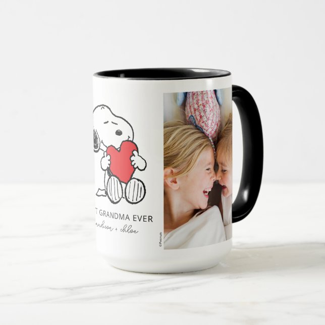 Snoopy Heart | Bestes Oma je - Foto Tasse (VorderseiteRechts)
