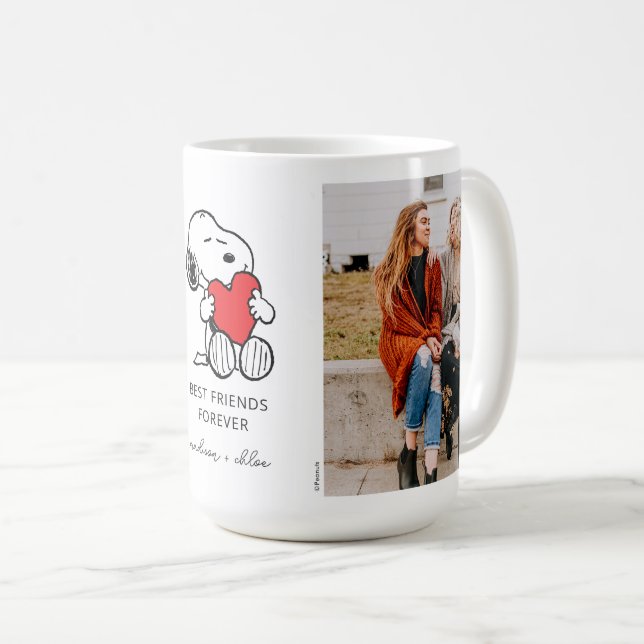 Snoopy Heart | Die besten Freunde - Foto Kaffeetasse (VorderseiteRechts)