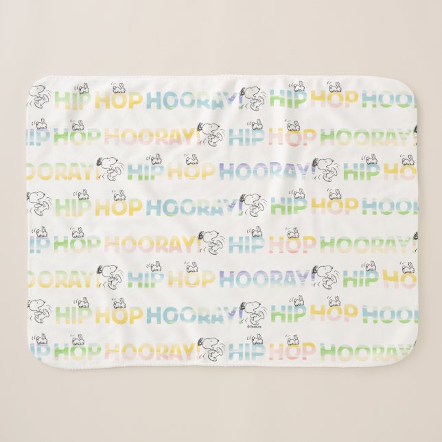 Snoopy Hip Hop Hooray Ostern Sherpadecke (Vorderseite (Horizontal))