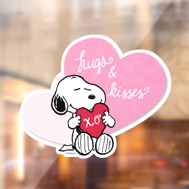 Snoopy Hugs & Kisses Fensteraufkleber (Blatt 2)