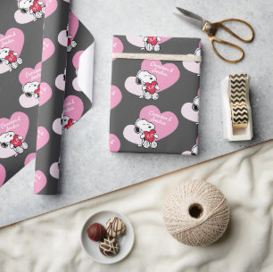 Snoopy Hugs & Kisses Geschenkpapier