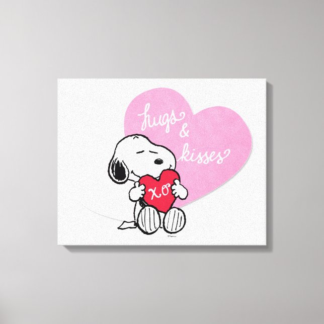 Snoopy Hugs & Kisses Leinwanddruck (Vorderseite)
