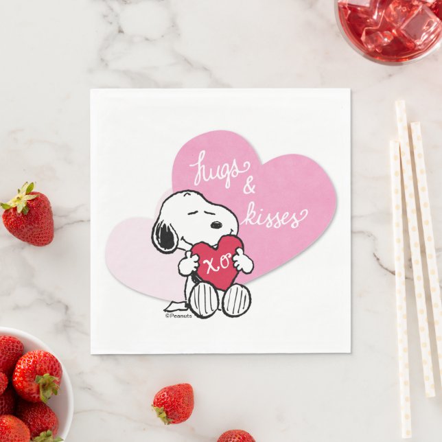 Snoopy Hugs & Kisses Serviette (Beispiel)