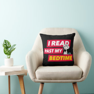 Snoopy "I Read Past My Bedtime" Kissen