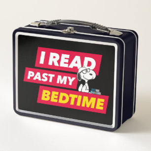 Snoopy "I Read Past My Bedtime" Metall Brotdose