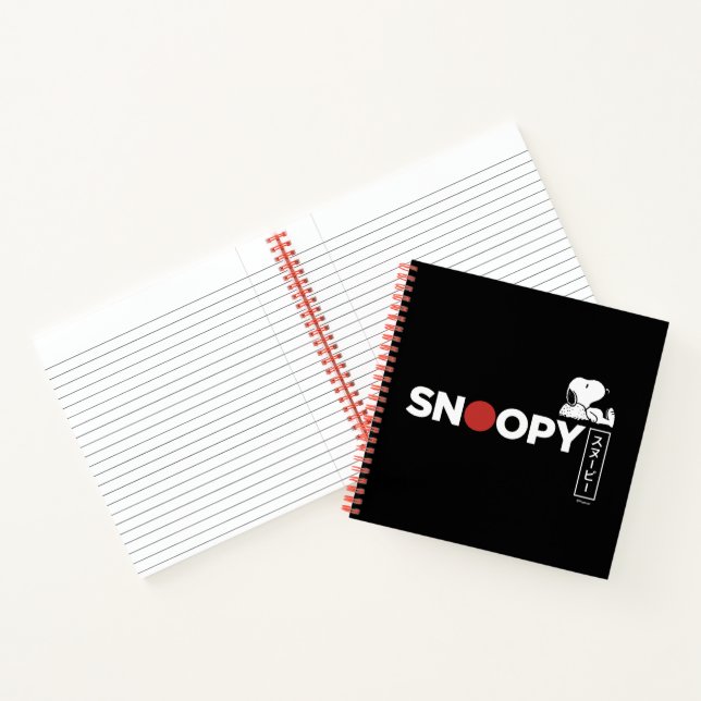 Snoopy Japanisch Typografie Grafik Notizbuch (Innenseite)
