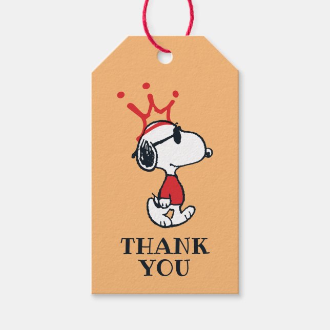 Snoopy - Joe Cool Crown Geschenkanhänger (Vorderseite)