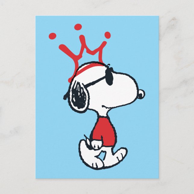 Snoopy - Joe Cool Crown Postkarte (Vorderseite)