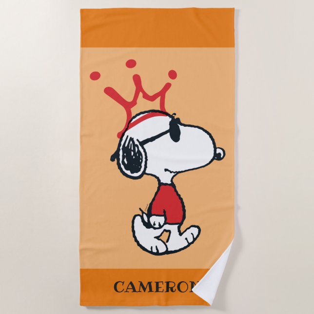 Snoopy - Joe Cool Crown Strandtuch (Vorderseite)