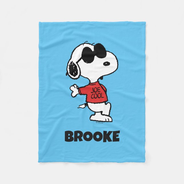 Snoopy "Joe Cool" stehend Fleecedecke (Vorderseite)