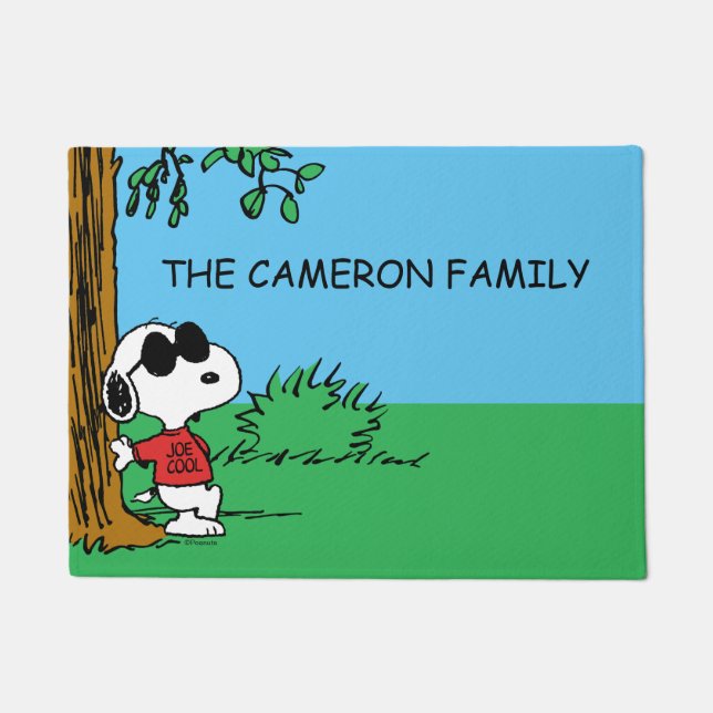 Snoopy "Joe Cool" Stehend Fußmatte (Vorderseite)