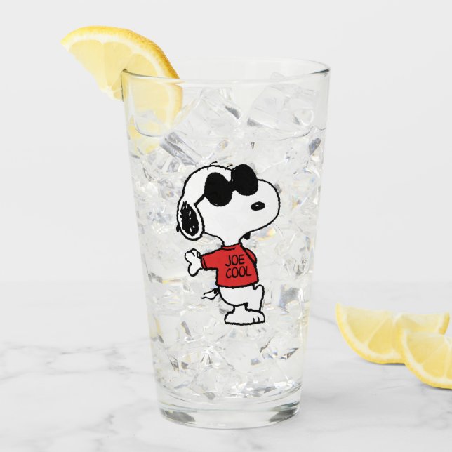 Snoopy "Joe Cool" Stehend Glas (Vorderseite Ice)