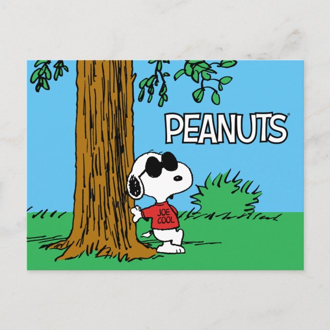 Snoopy "Joe Cool" Stehend Postkarte (Vorderseite)