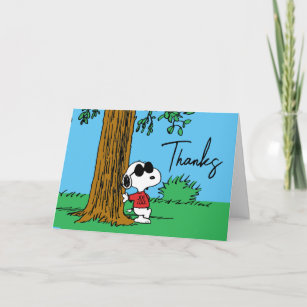 Snoopy "Joe Cool" Stehend   Vielen Dank Karte