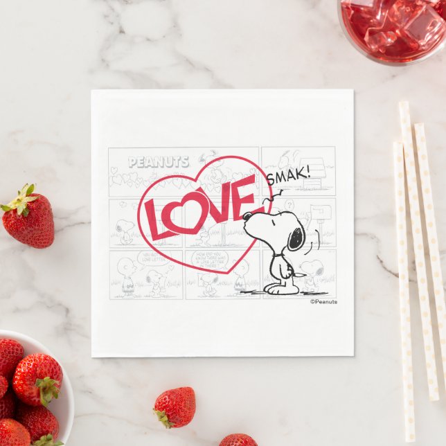Snoopy "Liebe" Comic Strip Graphic Serviette (Beispiel)