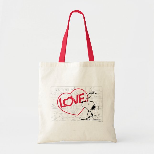 Snoopy "Liebe" Comic Strip Graphic Tragetasche (Vorne)