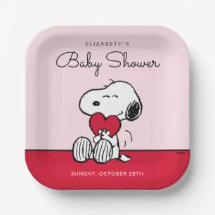 Snoopy Little Sweetheart Baby Shower Papierplatt Pappteller