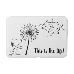 Snoopy mit Kronleuchter Badematte
