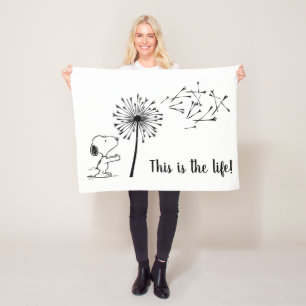 Snoopy mit Kronleuchter Fleecedecke