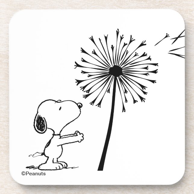 Snoopy mit Kronleuchter Getränkeuntersetzer (Vorderseite)
