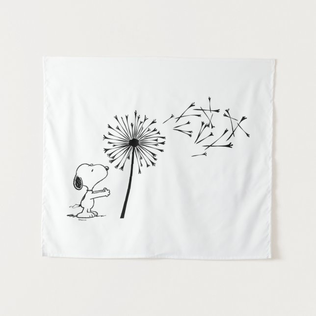 Snoopy mit Kronleuchter Wandteppich (Vorderseite (Horizontal))