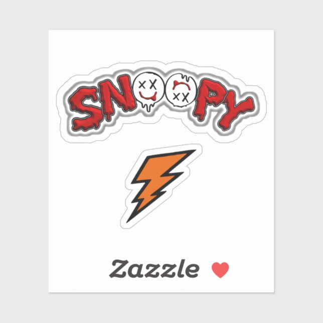 SnOOpY Motorcycle Sticker (Blatt)