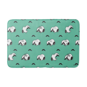 Snoopy Mustaches & Aquamarines Muster Badematte