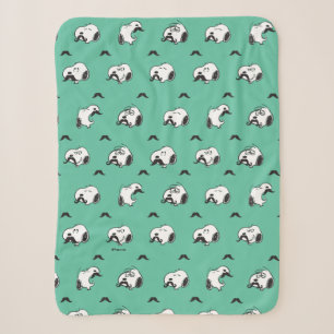 Snoopy Mustaches & Aquamarines Muster Sherpadecke
