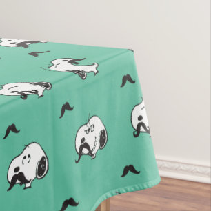 Snoopy Mustaches & Aquamarines Muster Tischdecke