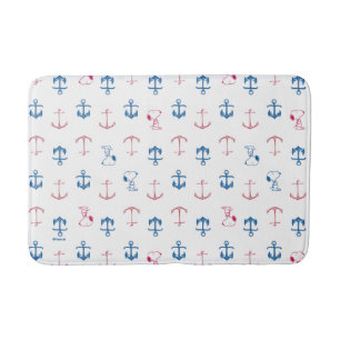 Snoopy Nautical Anchor Pattern Badematte